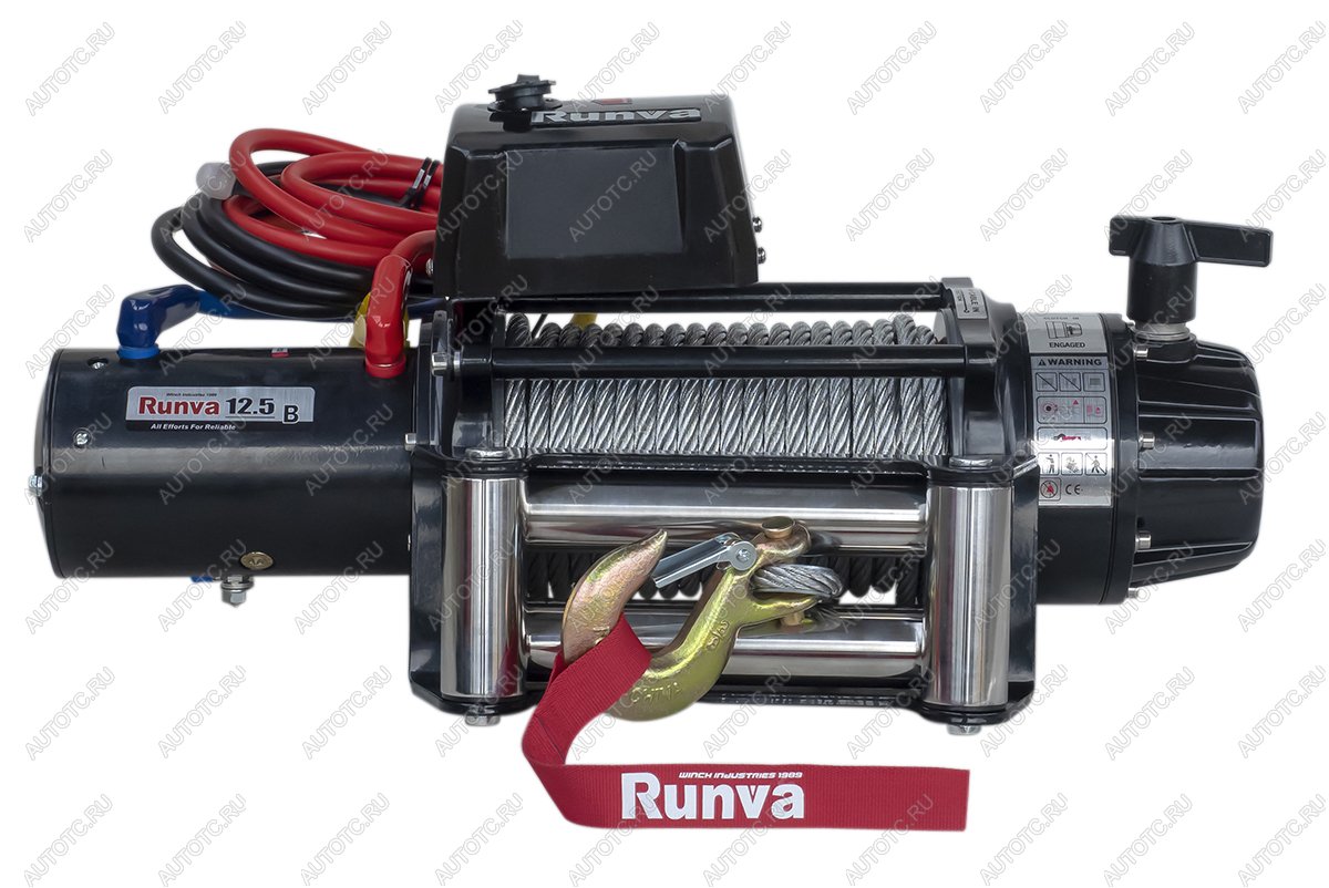 78 639 р. Лебёдка электрическая 24V Runva 12500 lbs 5670 кг (влагозащищенная) RUNVA ewb12500s24v  с доставкой в г. Майкоп
