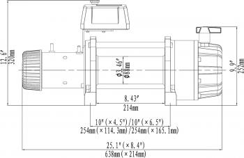 123 579 р. Лебёдка электрическая 24V Runva 20000 lbs влагозащищенная, стальной трос RUNVA ewb20000s24v  с доставкой в г. Майкоп. Увеличить фотографию 2