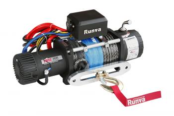 62 479 р. Лебёдка электрическая высокоскоростная 24V Runva 9500 lbs 4350 кг (синтетический трос) RUNVA ewxc9500ssr24v  с доставкой в г. Майкоп. Увеличить фотографию 1