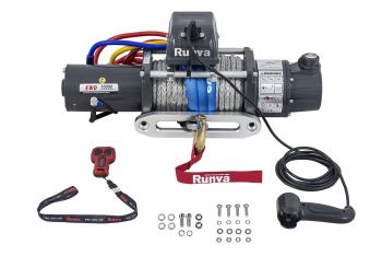 64 169 р. Лебёдка электрическая двухскоростная 12V Runva 10000 lbs 4500 кг (синтетический трос) RUNVA ewd10000ssr  с доставкой в г. Майкоп. Увеличить фотографию 2