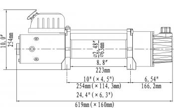 64 169 р. Лебёдка электрическая двухскоростная 12V Runva 10000 lbs 4500 кг (синтетический трос) RUNVA ewd10000usr  с доставкой в г. Майкоп. Увеличить фотографию 3