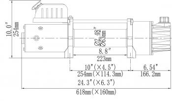 63 229 р. Лебёдка электрическая двухскоростная 12V Runva 8000 lbs 3629 кг RUNVA ewd8000u  с доставкой в г. Майкоп. Увеличить фотографию 2