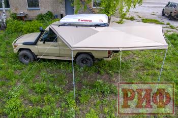28 319 р. Маркиза автомобильная РИФ веерная 2,5х2,5 м (левая) РИФ rifavf062525601  с доставкой в г. Майкоп. Увеличить фотографию 1