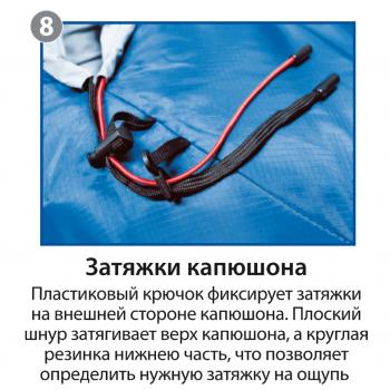 8 989 р. Мешок спальный BTrace Mega (Правый, СерыйСиний), (ТК: -5C) BTrace s0566  с доставкой в г. Майкоп. Увеличить фотографию 4