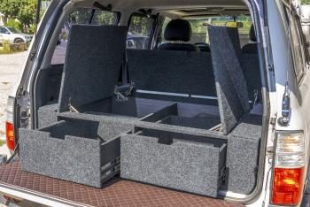 26 999 р. Органайзер в багажник для Toyota Land Cruiser 80 (2 выдвижных ящика+спальник) РФ 080-003  с доставкой в г. Майкоп. Увеличить фотографию 2