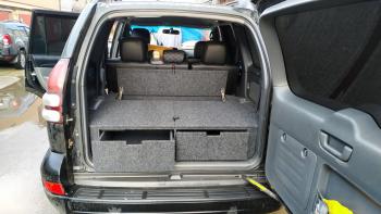 24 999 р. Органайзер в багажник для Toyota Land Cruiser Prado 120 (2 выдв.ящика+спальник) РФ 120-003  с доставкой в г. Майкоп. Увеличить фотографию 11