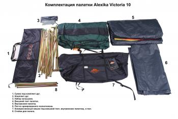 71 999 р. Палатка Alexika Victoria 10, 600x300x200 см. Зеленый ALEXIKA 9156.0301  с доставкой в г. Майкоп. Увеличить фотографию 18