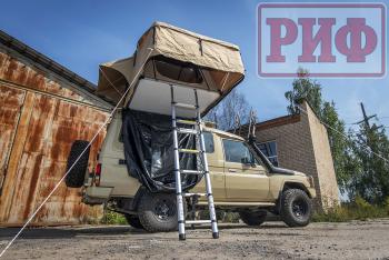 94 209 р. Палатка на крышу автомобиля РИФ Soft RT02-120, тент песочный, 120х240х115 см РИФ rifrt0212060000  с доставкой в г. Майкоп. Увеличить фотографию 18