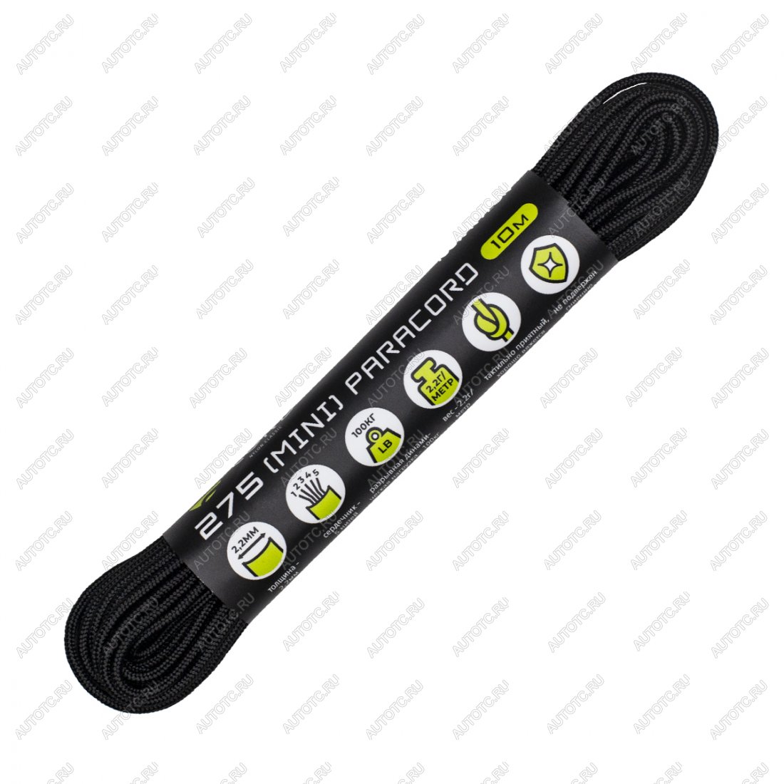 329 р. Паракорд 275 (мини) CORD nylon 10м (black) CORD 275.n10.b  с доставкой в г. Майкоп
