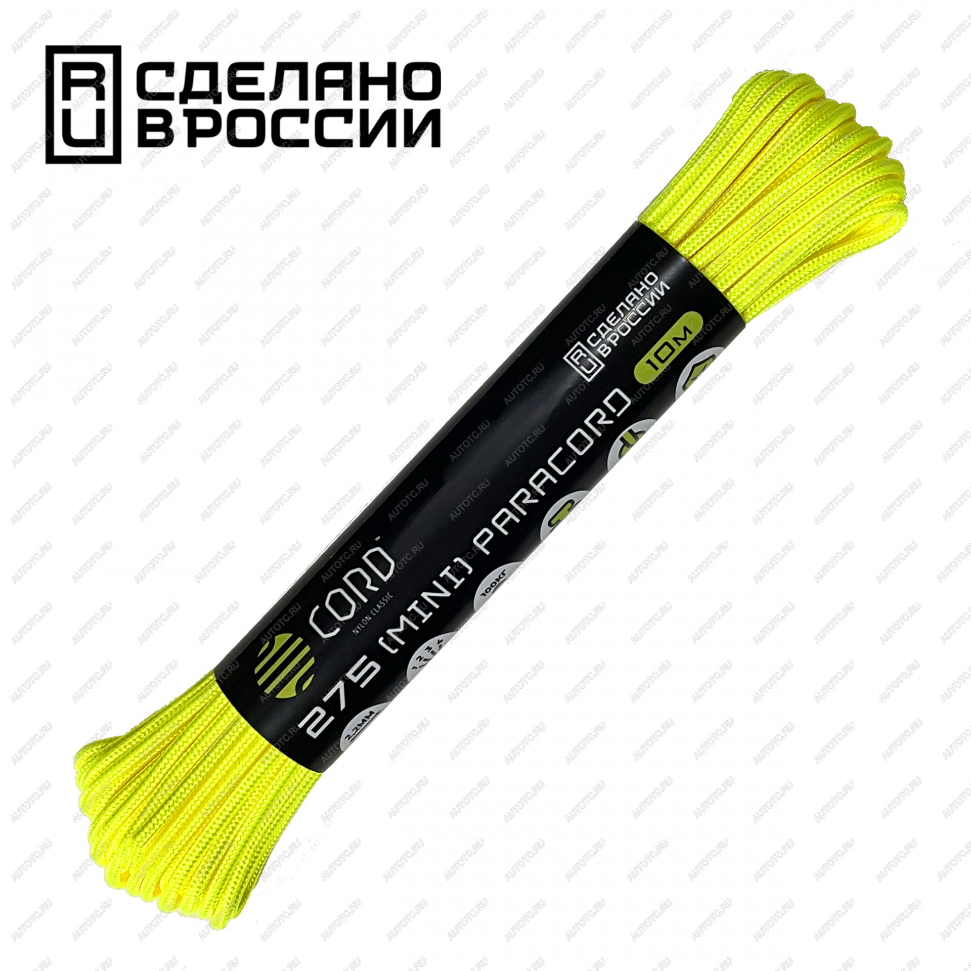 209 р. Паракорд 275 (мини) CORD nylon 10м (neon yellow) CORD 275.n10.n.y  с доставкой в г. Майкоп