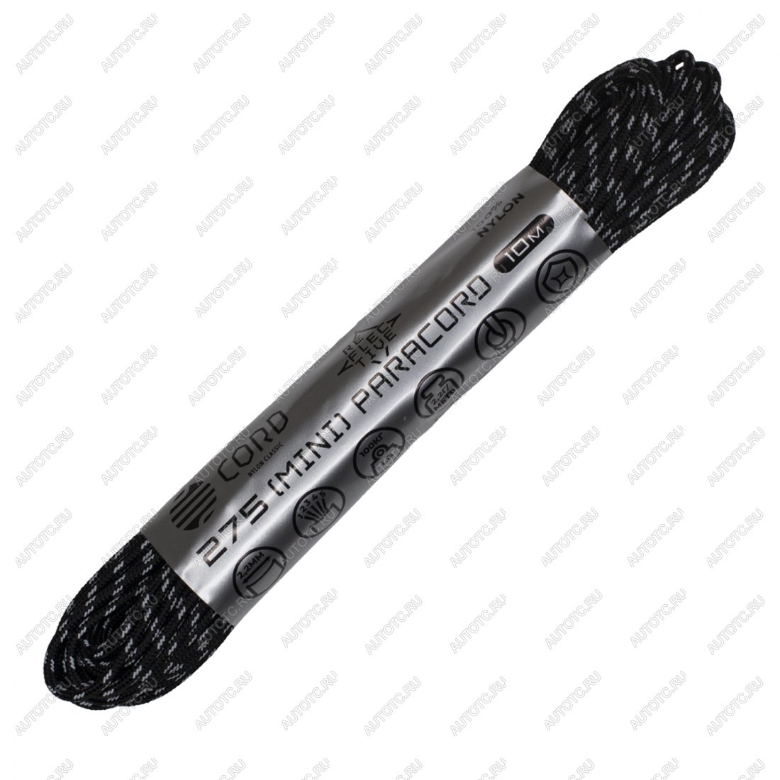 319 р. Паракорд 275 (мини) CORD nylon 10м световозвращающий (black) CORD 275.n10.lm.b  с доставкой в г. Майкоп