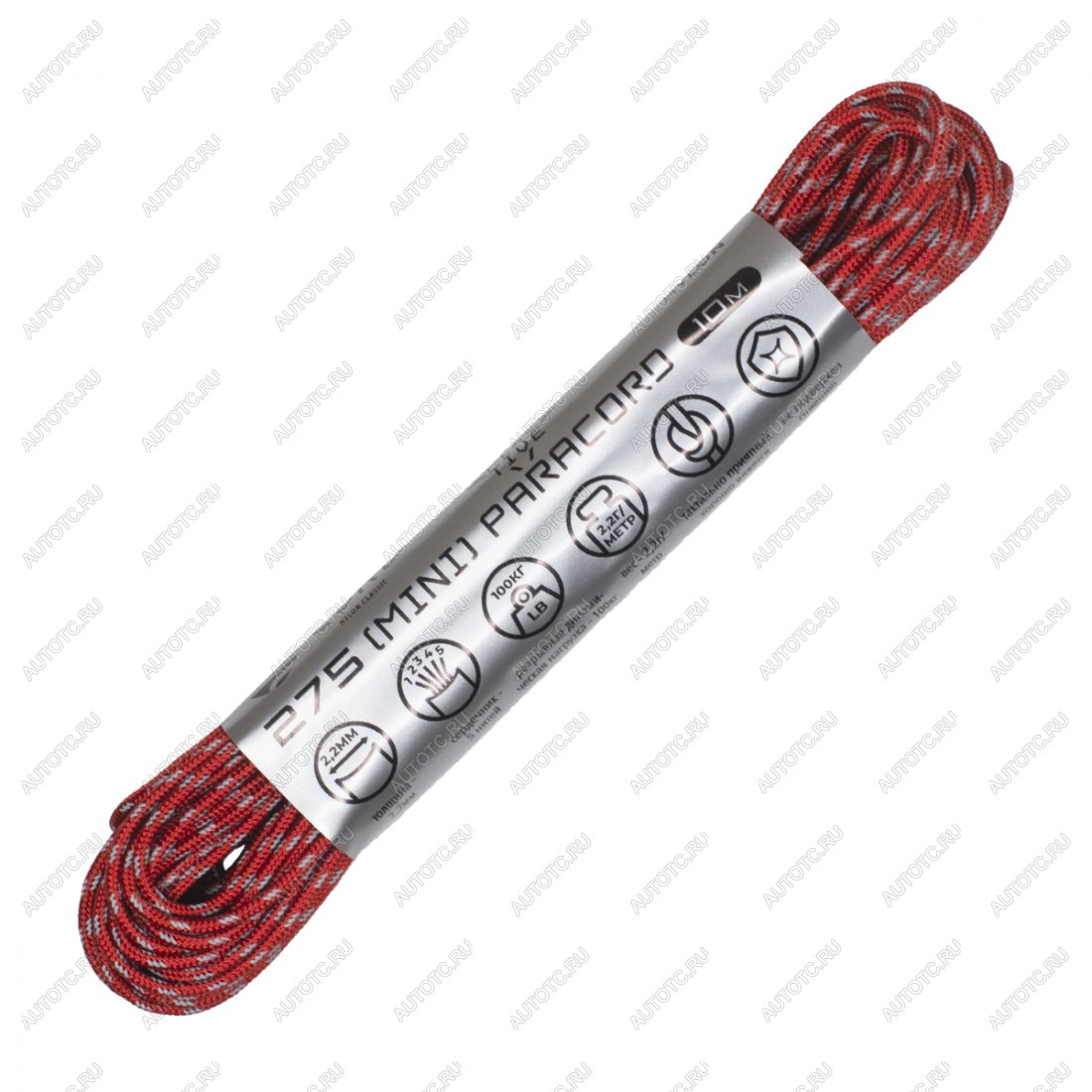 329 р. Паракорд 275 (мини) CORD nylon 10м световозвращающий (red) CORD 275.n10.lm.r  с доставкой в г. Майкоп