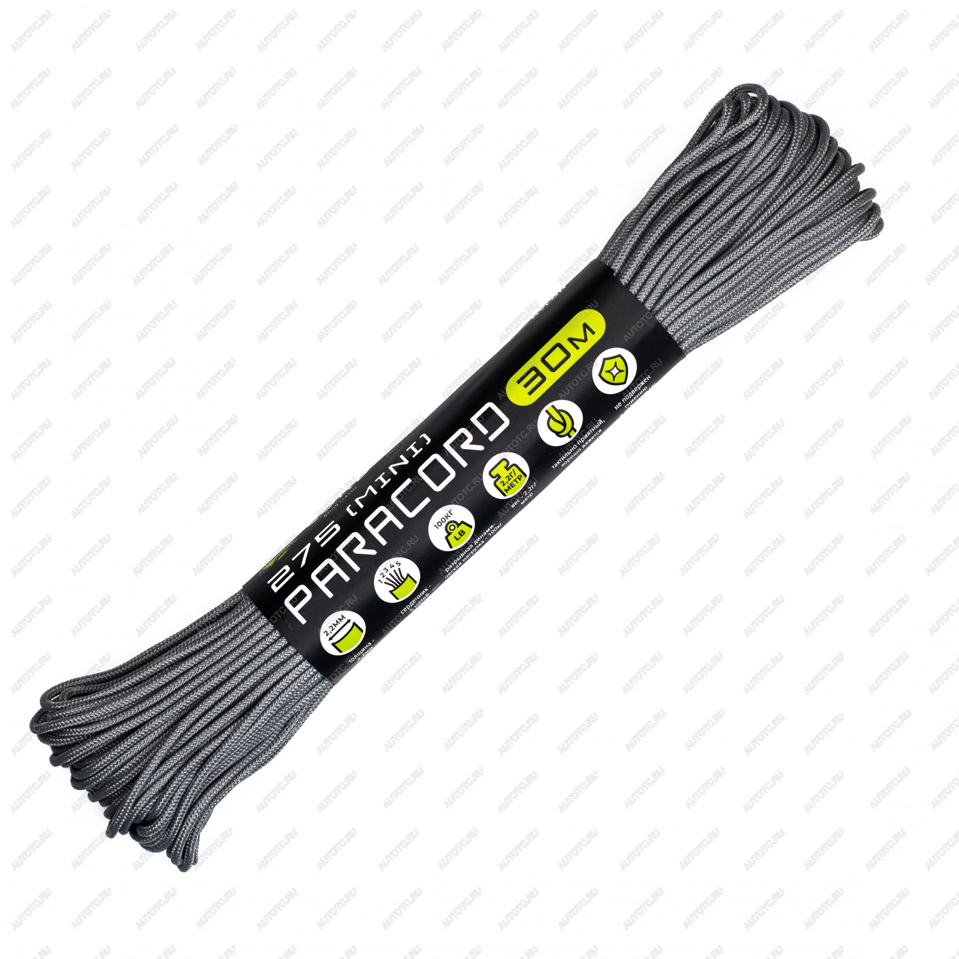 889 р. Паракорд 275 (мини) CORD nylon 30м (steel gray) CORD 275.n30.st.g  с доставкой в г. Майкоп