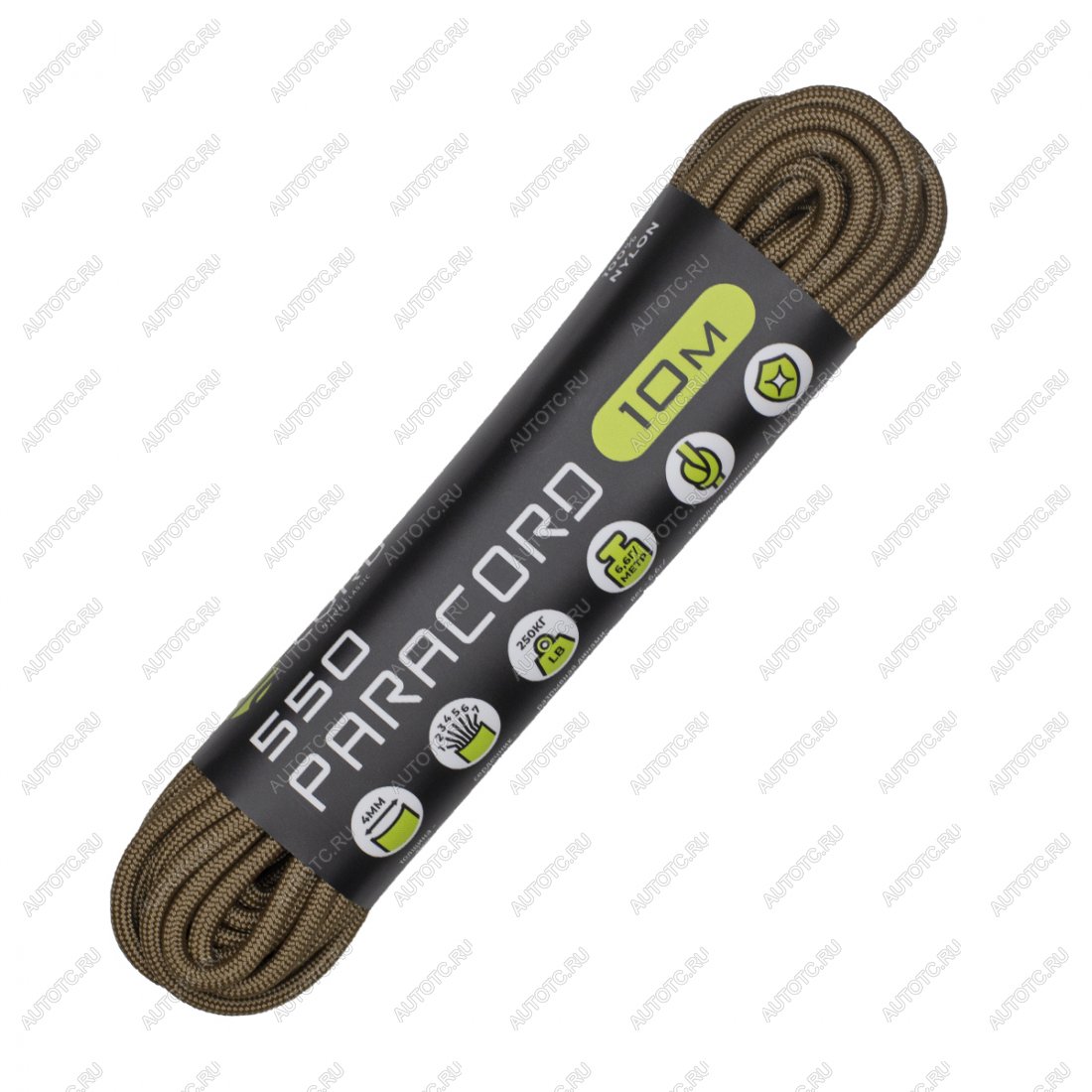 260 р. Паракорд 550 CORD nylon 10м (coyote) CORD 550.n10.cyt  с доставкой в г. Майкоп