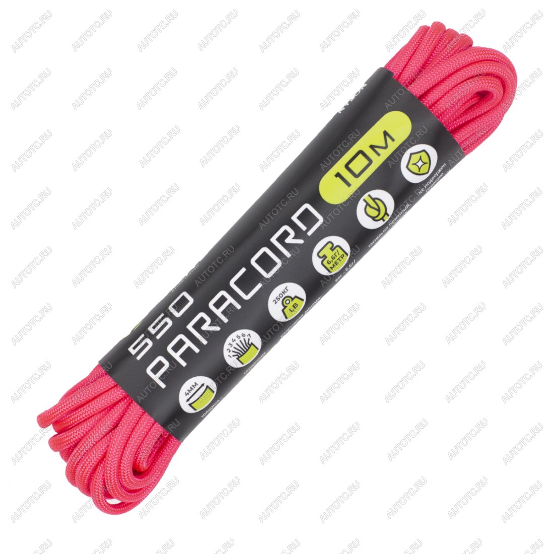 239 р. Паракорд 550 CORD nylon 10м (neon pink) CORD 550.n10.n.pn  с доставкой в г. Майкоп