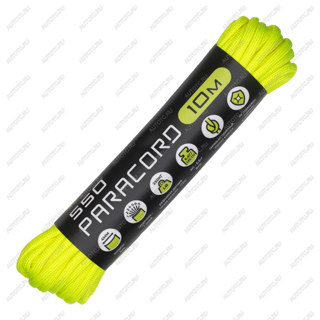 259 р. Паракорд 550 CORD nylon 10м (neon yellow) CORD 550.n10.n.y  с доставкой в г. Майкоп