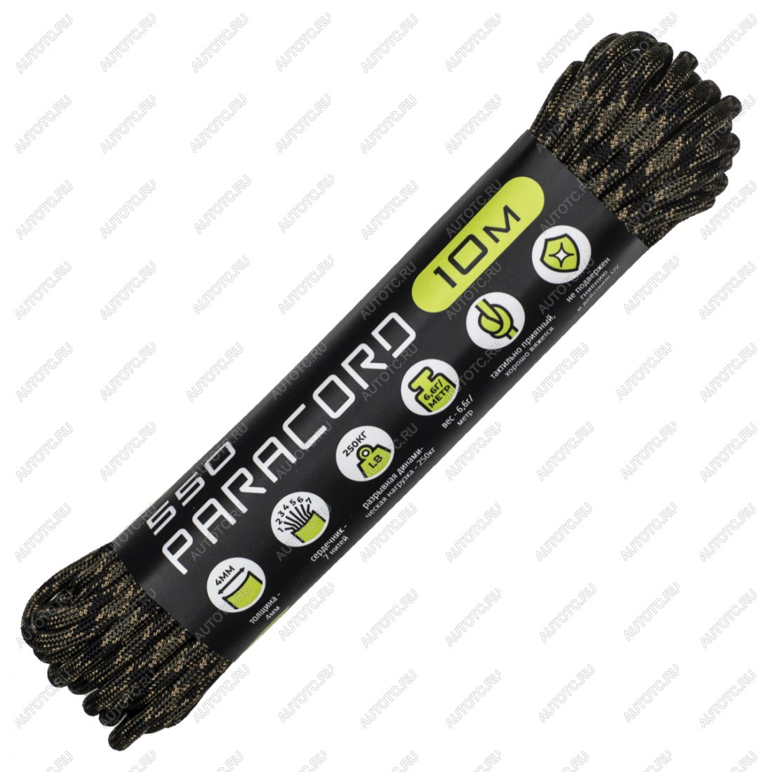 220 р. Паракорд 550 CORD nylon 10м (veteran) CORD 550.n10.vtr  с доставкой в г. Майкоп