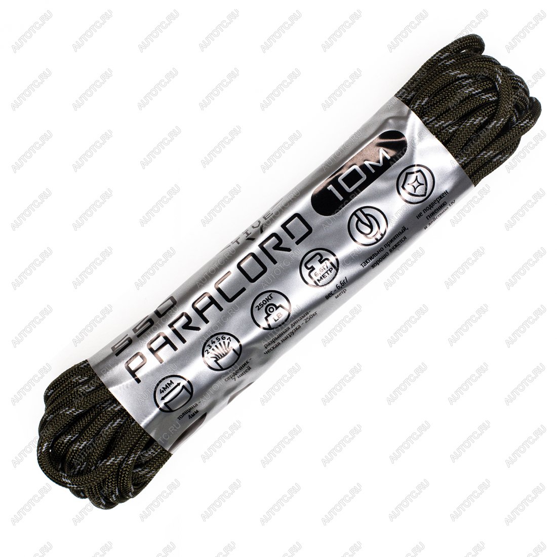 389 р. Паракорд 550 CORD nylon 10м световозвращающий (army green) CORD 550.n10.lm.a.gr  с доставкой в г. Майкоп