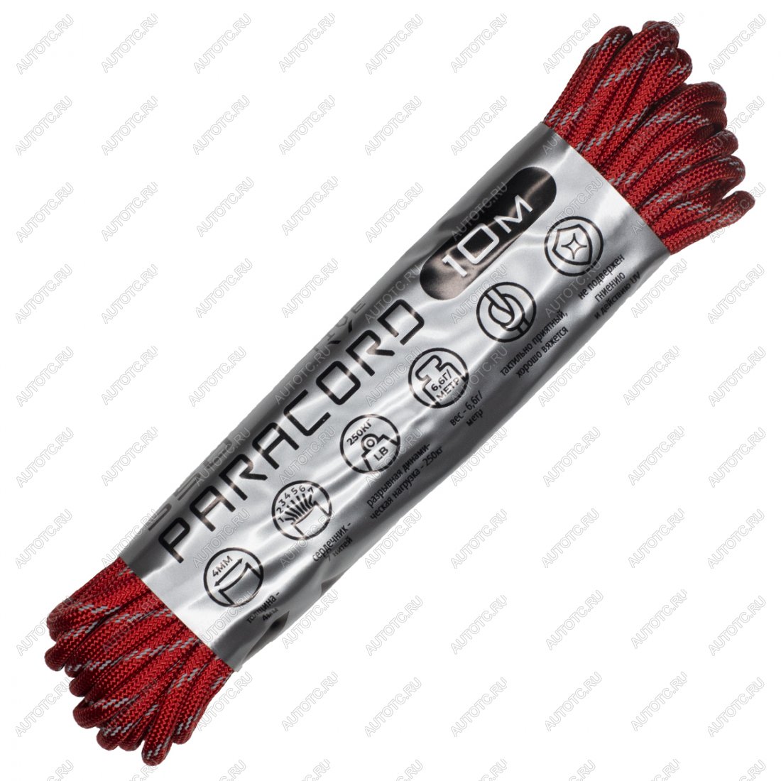 399 р. Паракорд 550 CORD nylon 10м световозвращающий (red) CORD 550.n10.lm.r  с доставкой в г. Майкоп