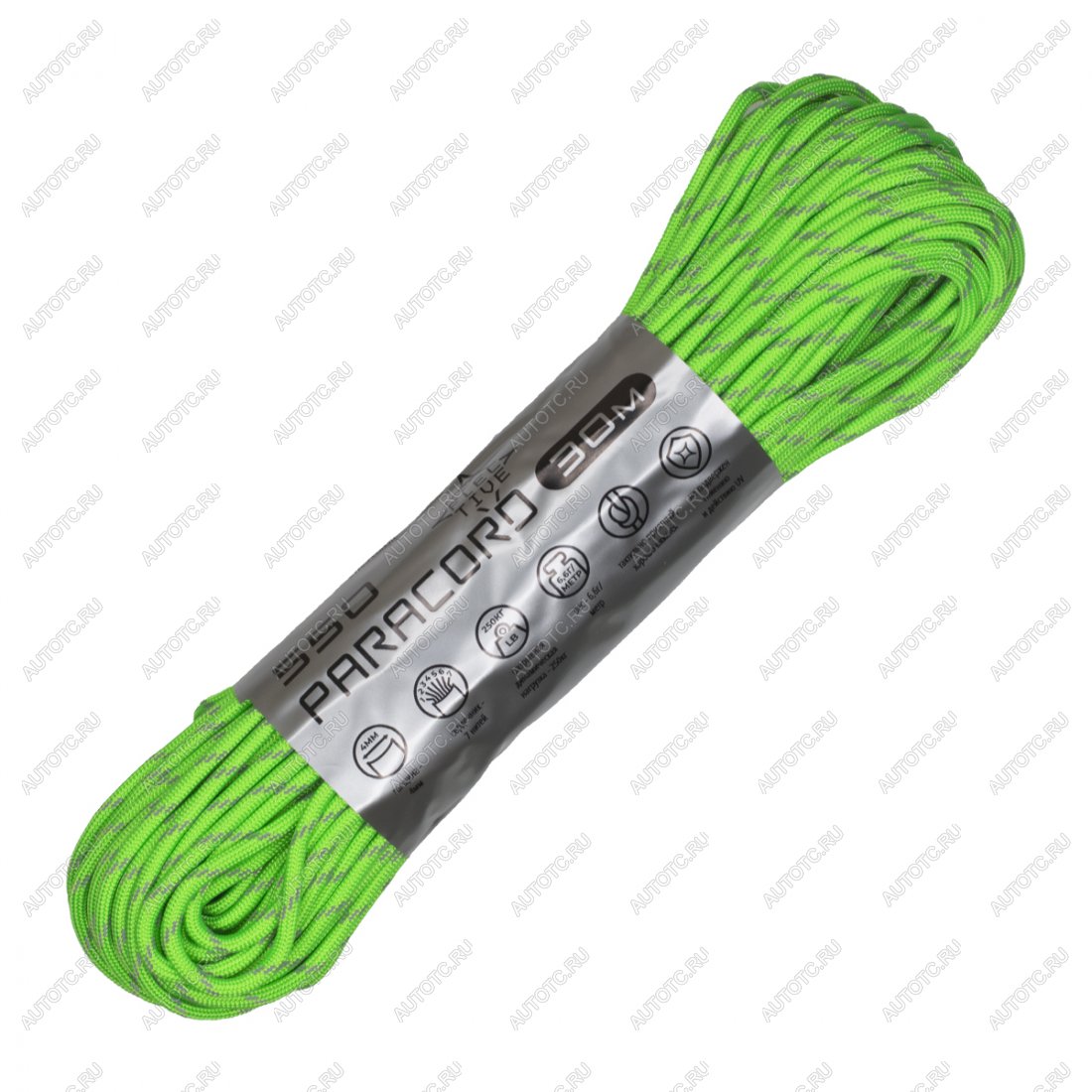 829 р. Паракорд 550 CORD nylon 30м световозвращающий (neon green) CORD 550.n30.lm.n.gr  с доставкой в г. Майкоп