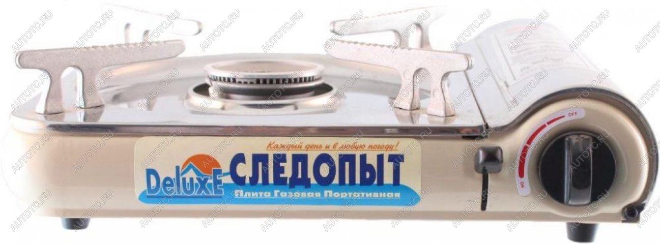 2 759 р. Плита газовая портативная "СЛЕДОПЫТ - DeluxE", (с подогревом) нержавеющая сталь, цанговый баллон СЛЕДОПЫТ pf-gst-n03  с доставкой в г. Майкоп