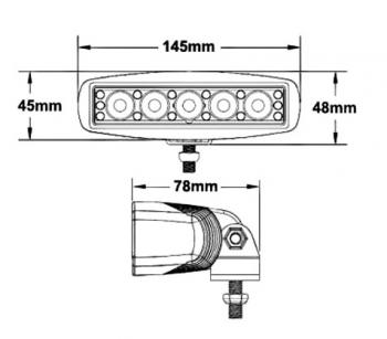 1 649 р. Светодиодная фара водительского света РИФ 145х45х78 мм 15W LED РИФ sm-811f  с доставкой в г. Майкоп. Увеличить фотографию 3