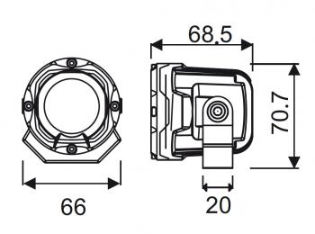 13 659 р. Светодиодная лазерная фара дальнего света РИФ 10W LED РИФ sm-2010l-rda  с доставкой в г. Майкоп. Увеличить фотографию 9