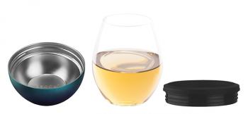 2 379 р. Термобокал для вина WINE KUZIE 440 мл, серебряный ASOBU stl24.11-silver  с доставкой в г. Майкоп. Увеличить фотографию 4