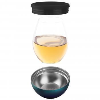 2 379 р. Термобокал для вина WINE KUZIE 440 мл, серебряный ASOBU stl24.11-silver  с доставкой в г. Майкоп. Увеличить фотографию 3