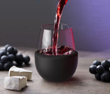 2 159 р. Термобокал для вина WINE KUZIE 440 мл, черный ASOBU stl24.06-black  с доставкой в г. Майкоп. Увеличить фотографию 5