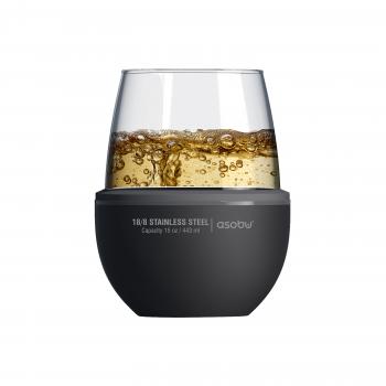 2 159 р. Термобокал для вина WINE KUZIE 440 мл, черный ASOBU stl24.06-black  с доставкой в г. Майкоп. Увеличить фотографию 2