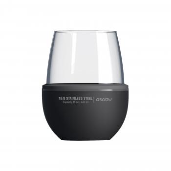 2 159 р. Термобокал для вина WINE KUZIE 440 мл, черный ASOBU stl24.06-black  с доставкой в г. Майкоп. Увеличить фотографию 1