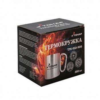 589 р. Термокружка ТОНАР 300ML ручка-карабин ТОНАР t.tk-032-300  с доставкой в г. Майкоп. Увеличить фотографию 4