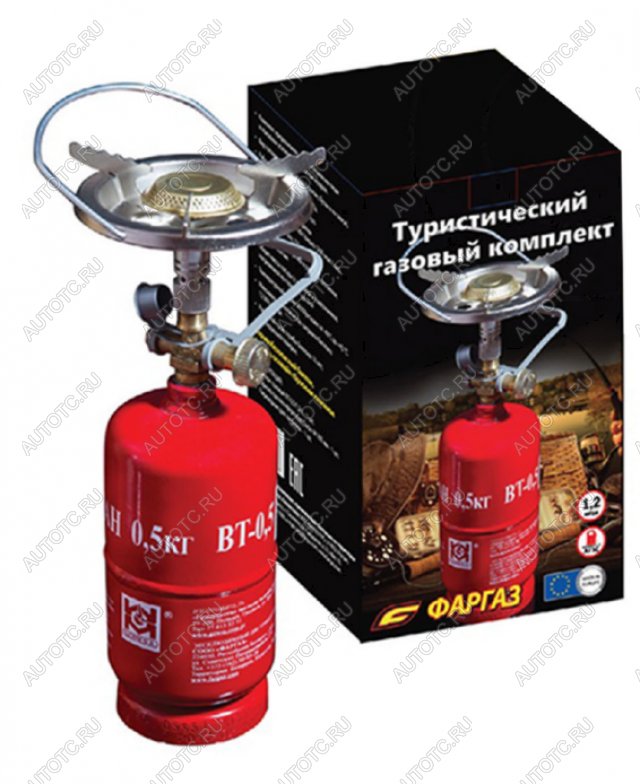 4 009 р. Туристический газовый комплект (Баллон 1,2 л + газовая горелка) Grotkuv (РП) GZWM lpg-set1  с доставкой в г. Майкоп