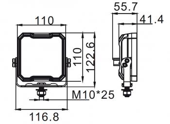 2 829 р. Фара водительского света РИФ 45W LED РИФ sm-5045-sfa  с доставкой в г. Майкоп. Увеличить фотографию 4