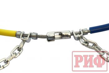 10 049 р. Цепи противоскольжения РИФ 4х4 "соты" 16 мм, 25570R18, 25575R17, 26575R16, 26555R19, 26565R18, 26570R17, 27560R18, 27570R16, 32x11,5R15 (к-т 2 шт.) РИФ rif18-0-0000267  с доставкой в г. Майкоп. Увеличить фотографию 8