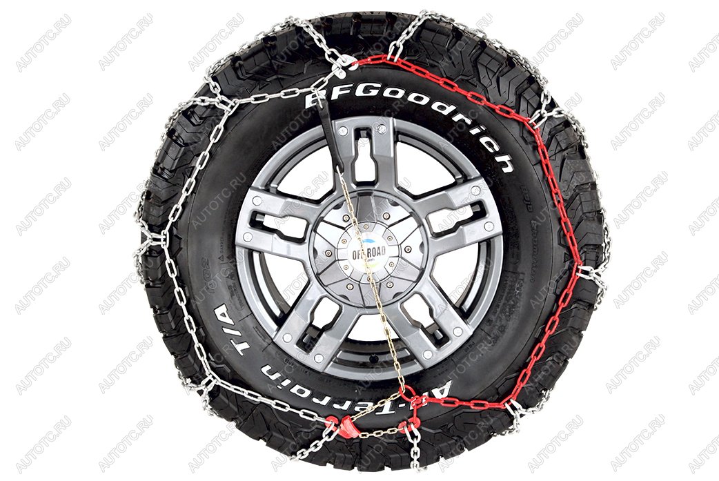 10 049 р. Цепи противоскольжения РИФ 4х4 "соты" 16 мм, 25570R18, 25575R17, 26575R16, 26555R19, 26565R18, 26570R17, 27560R18, 27570R16, 32x11,5R15 (к-т 2 шт.) РИФ rif18-0-0000267  с доставкой в г. Майкоп