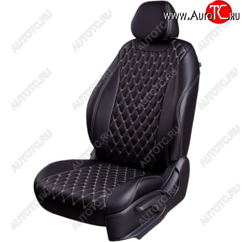 10 299 р.  Комплект чехлов для сидений (РЗС и С 40/60, 2П Орегон) БАЙРОН Lord Autofashion Chery Amulet (Corda) A15 лифтбэк (2003-2010) (черный, вставка черная, строчка бежевая)  с доставкой в г. Майкоп