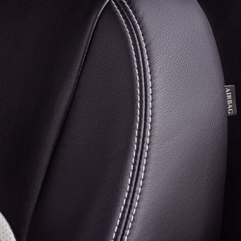 9 449 р. Комплект чехлов для сидений (РЗС 60/40, 3Г Илана+Орегон) ТУРИН Lord Autofashion  Chery Tiggo 5  (T21) (2017-2020) рестайлинг (черный, вставка белая, строчка белая)  с доставкой в г. Майкоп. Увеличить фотографию 8