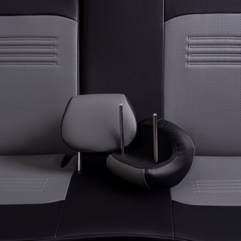 9 449 р. Комплект чехлов для сидений (РЗС 60/40, 3Г Илана+Орегон) ТУРИН Lord Autofashion  Chery Tiggo 4 (2017-2020) дорестайлинг (черный, вставка серая, строчка серая)  с доставкой в г. Майкоп. Увеличить фотографию 3
