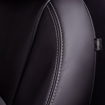 9 449 р. Комплект чехлов для сидений (РЗС 60/40, 3Г Илана+Орегон) ТУРИН Lord Autofashion  Chery Tiggo 4 (2017-2020) дорестайлинг (черный, вставка серая, строчка серая)  с доставкой в г. Майкоп. Увеличить фотографию 4