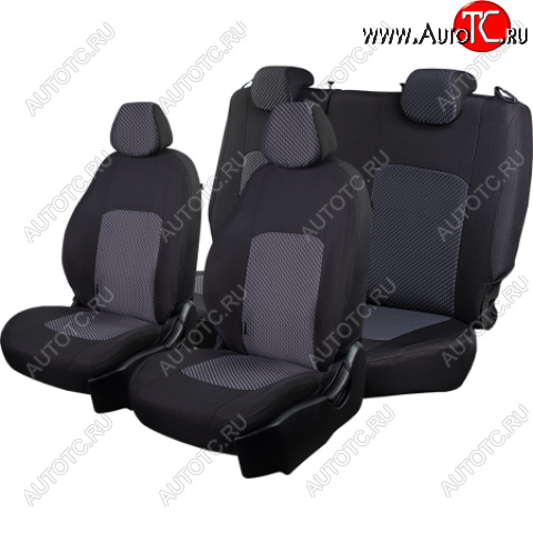 14 599 р. Комплект чехлов сидений (ЖАККАРД)   Chevrolet Aveo ( T200,  T250) (2002-2011) хэтчбек 5 дв, седан, седан рестайлинг, хэтчбек 5 дв рестайлинг (Черный+белый)  с доставкой в г. Майкоп