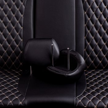 10 299 р. Комплект чехлов для сидений (РЗСиС 60/40 Орегон) БАЙРОН Lord Autofashion  Chevrolet Niva  2123 (2002-2020) дорестайлинг, рестайлинг (черный, вставка черная, строчка бежевая)  с доставкой в г. Майкоп. Увеличить фотографию 7