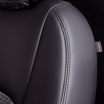 4 999 р. Комплект чехлов для сидений (РЗСиС 60/40 экокожа/жаккард) ТуринLord Autofashion  Chevrolet Niva  2123 (2002-2020) дорестайлинг, рестайлинг (черный, вставка Тропик серая, строчка черная)  с доставкой в г. Майкоп. Увеличить фотографию 5