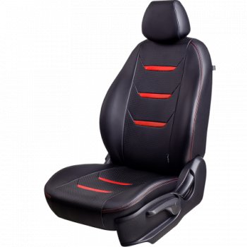 Комплект чехлов для сидений (РЗСиС 60/40 Орегон ) ТУРИН-2 Lord Autofashion Chevrolet Niva  2123 (2002-2020) дорестайлинг, рестайлинг (черный, вставка черная+бежевая, строчка бежевая)