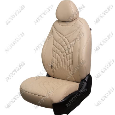27 649 р. Комплект чехлов для сидений (к.Trend Sport РЗСиС 60/40-без подлок. 3Г Орегон) БАЙРОН ст ЖУК Lord Autofashion  Ford Focus  3 (2010-2019) универсал дорестайлинг, хэтчбэк дорестайлинг, седан дорестайлинг, седан рестайлинг, универсал рестайлинг, хэтчбэк рестайлинг (бежевый, вставка бежевая, строчка бежевая)  с доставкой в г. Майкоп