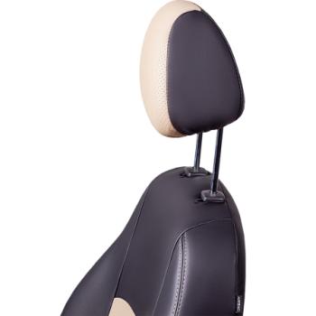 6 799 р. Комплект чехлов для сидений (РЗС 60/40 2П Илана+Орегон ) ТУРИН СТ Lord Autofashion Geely MK (2006-2015) (черный, вставка бежевая, строчка бежевая)  с доставкой в г. Майкоп. Увеличить фотографию 3