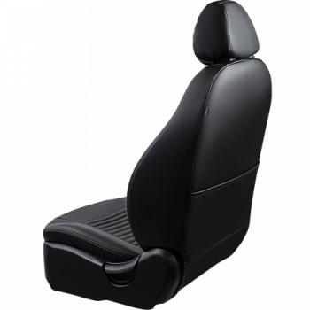 5 349 р. Комплект чехлов для сидений (РЗС 40/60. 2П Илана+Орегон) ТУРИН-3 Lord Autofashion  Hyundai Accent ( X3,  MC) (1997-2011) седан рестайлинг, седан, хэтчбек (черный, вставка черная, строчка бежевая)  с доставкой в г. Майкоп. Увеличить фотографию 2