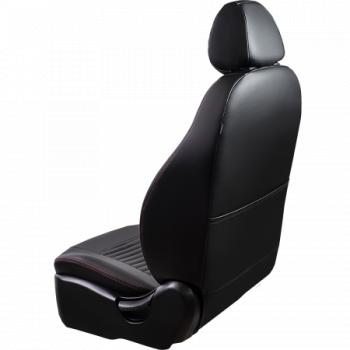 5 349 р. Комплект чехлов для сидений (РЗС 40/60. 2П Илана+Орегон) ТУРИН-3 Lord Autofashion  Hyundai Accent ( X3,  MC) (1997-2011) седан рестайлинг, седан, хэтчбек (черный, вставка черная, строчка красная)  с доставкой в г. Майкоп. Увеличить фотографию 2