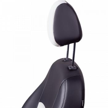 5 999 р. Комплект чехлов для сидений (ЦЗС 2Г Илана+Орегон) ТУРИН СТ Lord Autofashion  Hyundai Solaris  RBr (2010-2017) седан дорестайлинг, седан рестайлинг (черный, вставка белая, строчка белая)  с доставкой в г. Майкоп. Увеличить фотографию 2